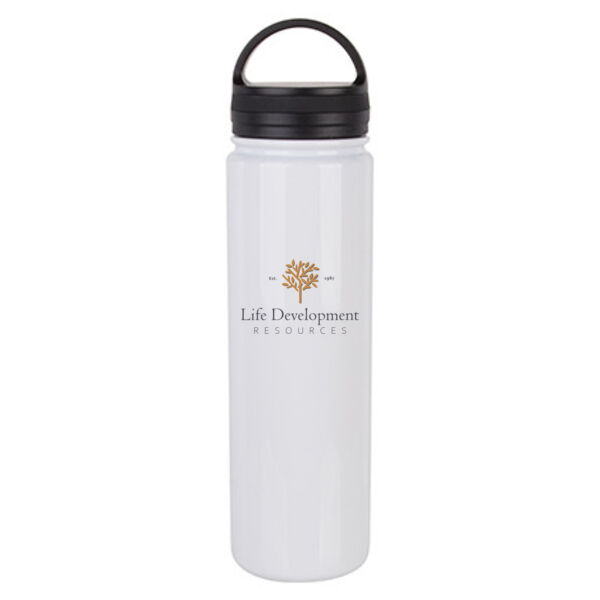 23 oz. Flask Bottle w/ Portable Lid - Sublimated Logo Thumbnail