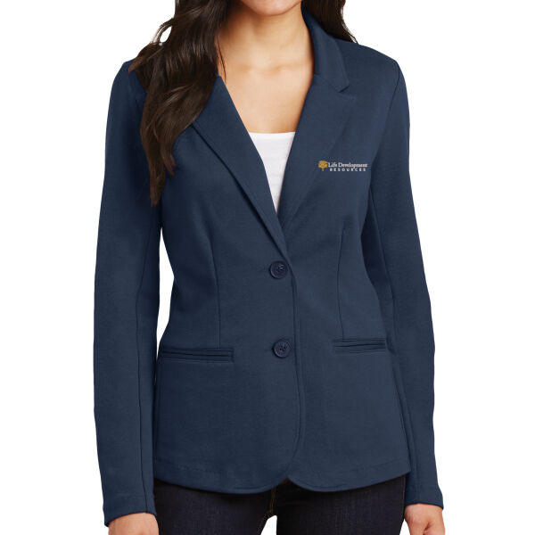 Port Authority® Ladies Knit Blazer - Embroidered Logo Thumbnail