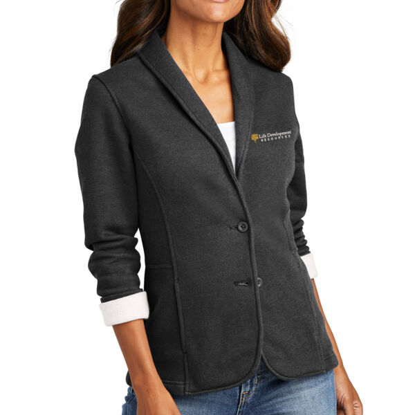 Port Authority® Ladies Fleece Blazer - Embroidered Logo Thumbnail