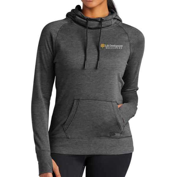 New Era® Ladies Tri-Blend Fleece Pullover Hoodie - Embroidered Logo Thumbnail