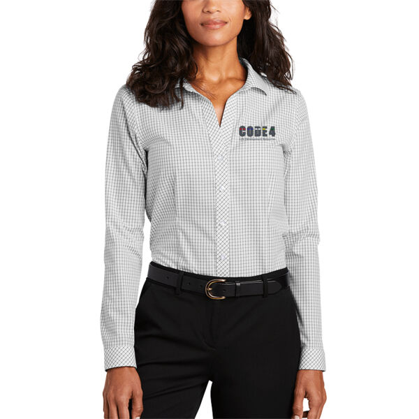 Red House ® Ladies Open Ground Check Non-Iron Shirt - Embroidered Logo Thumbnail