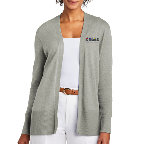 Brooks Brothers® Women’s Cotton Stretch Long Cardigan Sweater - Embroidered Logo Thumbnail