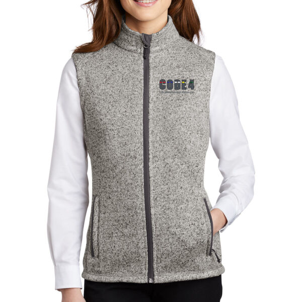 Port Authority ® Ladies Sweater Fleece Vest - Embroidered Logo Thumbnail