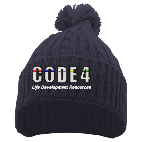 Augusta Sportswear - Cable Knit Pom-Pom Beanie - Embroidered Logo Thumbnail