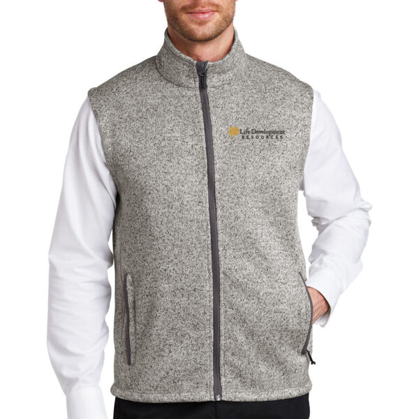 Port Authority Sweater Fleece Vest - Embroidered Logo Thumbnail