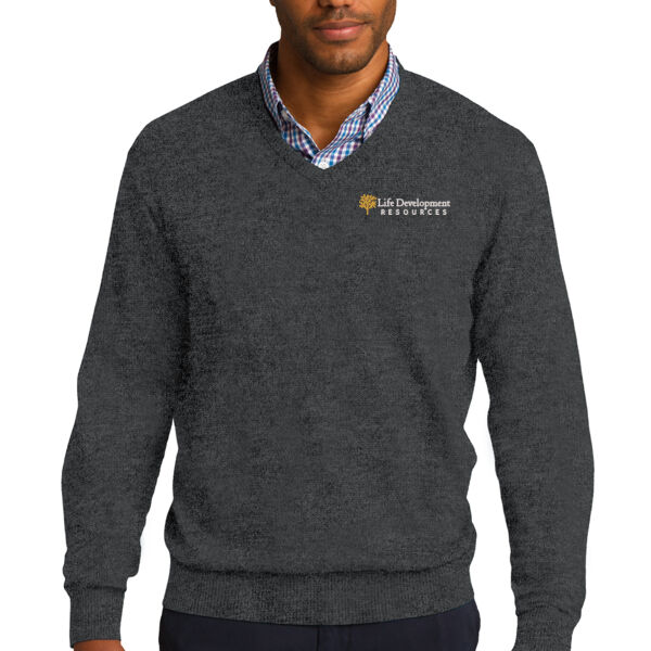Port Authority V-Neck Sweater - Embroidered Logo Thumbnail