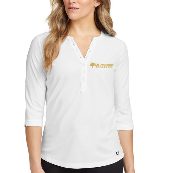OGIO Womens Jewel Henley - Embroidered Logo Thumbnail