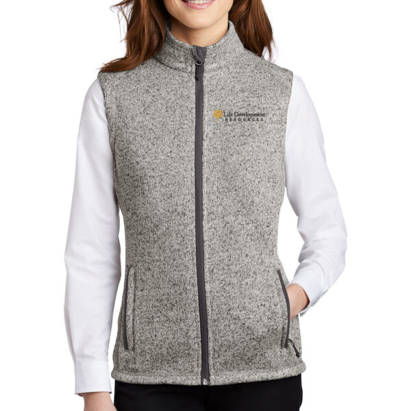 Port Authority Womens Sweater Fleece Vest - Embroidered Logo Thumbnail