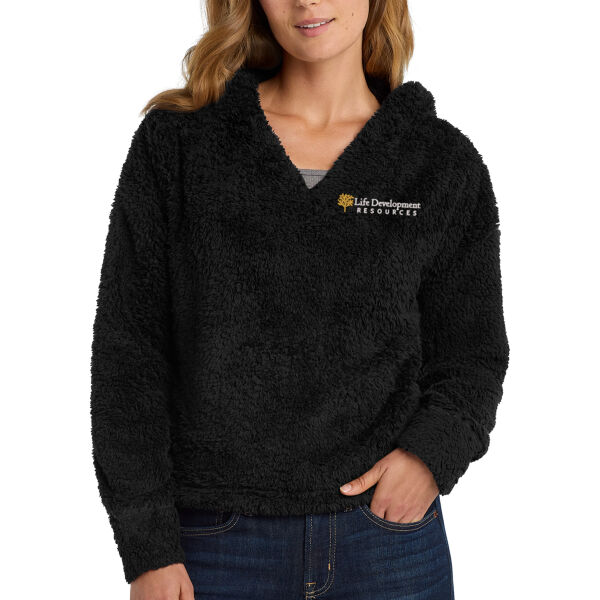 Port Authority Womens Cozy Fleece Hoodie - Embroidered Logo Thumbnail