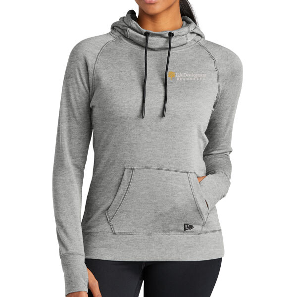 New Era Womens Tri Blend Fleece Pullover Hoodie - Embroidered Logo Thumbnail