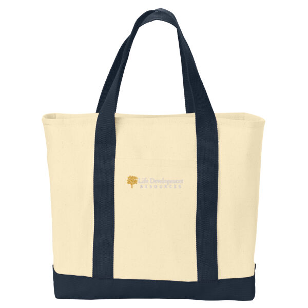 Port Authority Ideal Twill Two Tone Shopping Tote - Embroidered Logo Thumbnail