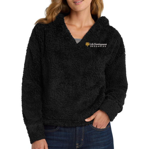 Port Authority Womens Cozy Fleece Hoodie - Embroidered Logo Thumbnail